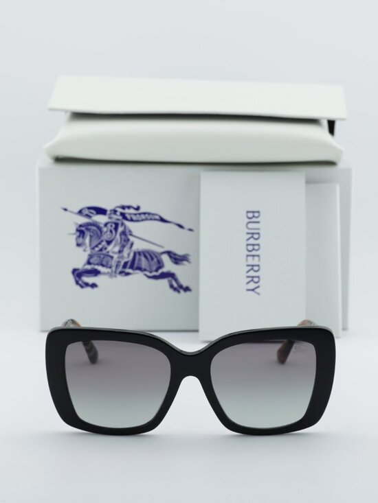 Burberry BE4456 416111 Square Sunglasses - Black/Grey Gradient main image 8